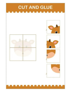 Cut and paste activity for kids
